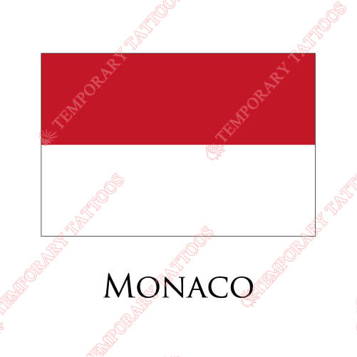 Monaco flag Customize Temporary Tattoos Stickers NO.1932